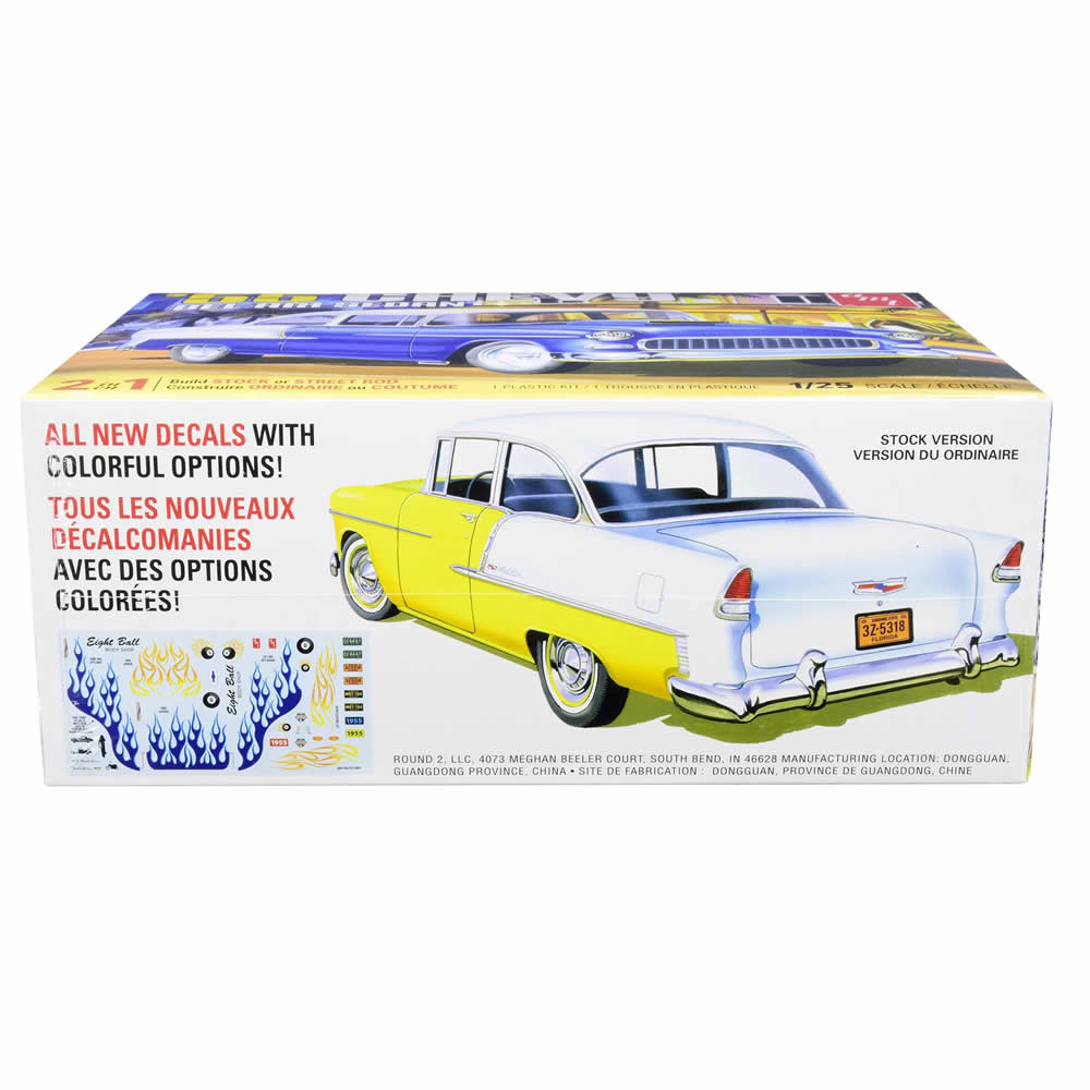 AMT111912 Chevy 1955 Bel Air Sedan 1/25 Scale Plastic Model Kit AMT