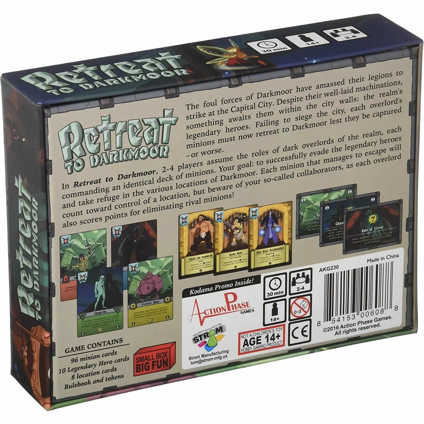 AZIAKG230 Retreat To Darkmoor Card Game Action Phase Games