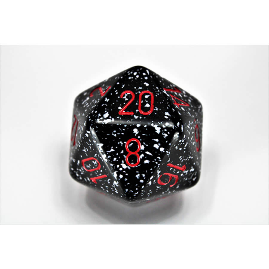 CHXXS2039 Space Speckled Die Red Numbers D20 34mm Pack of 1