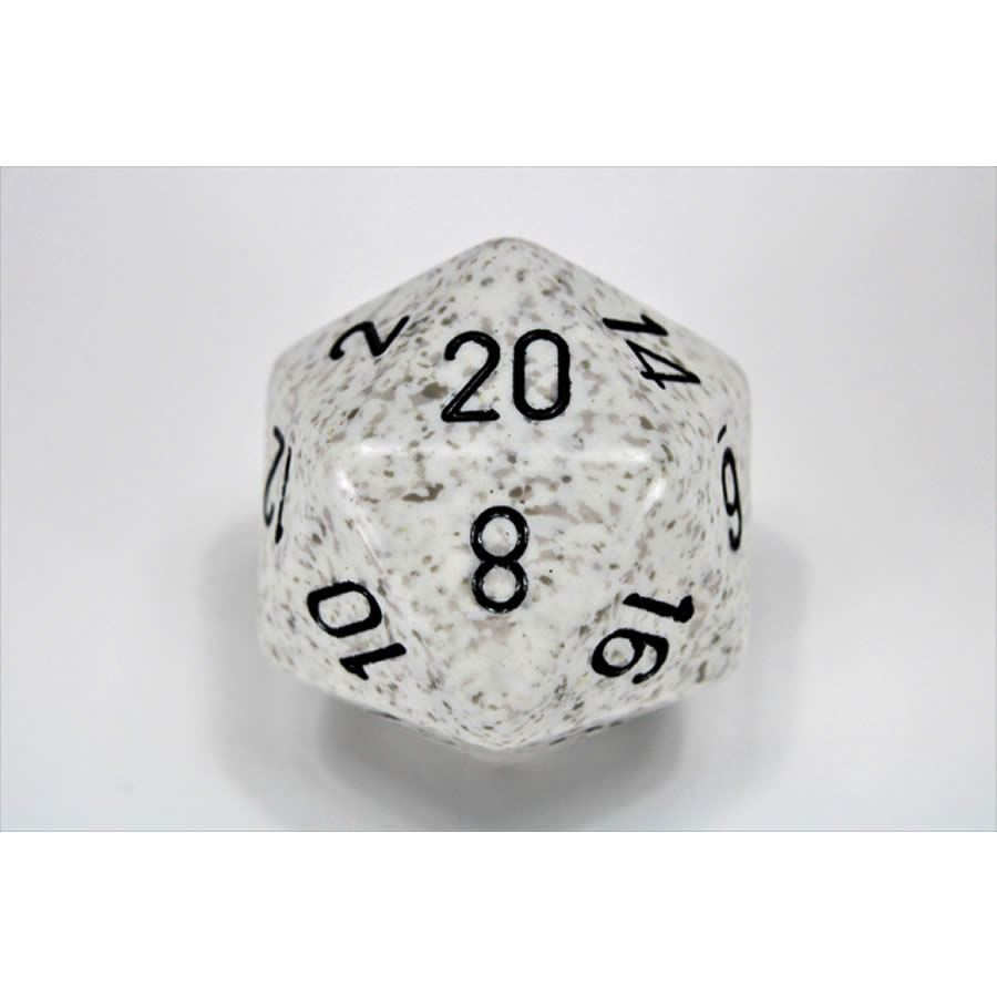 CHXXS2087 Arctic Camo Speckled Die Black Numbers D20 34mm Pack of 1