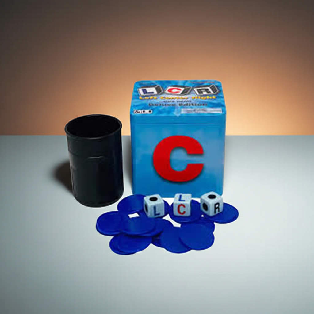 KOP00625 Deluxe LCR (Left-Center-Right) Edition Dice Game