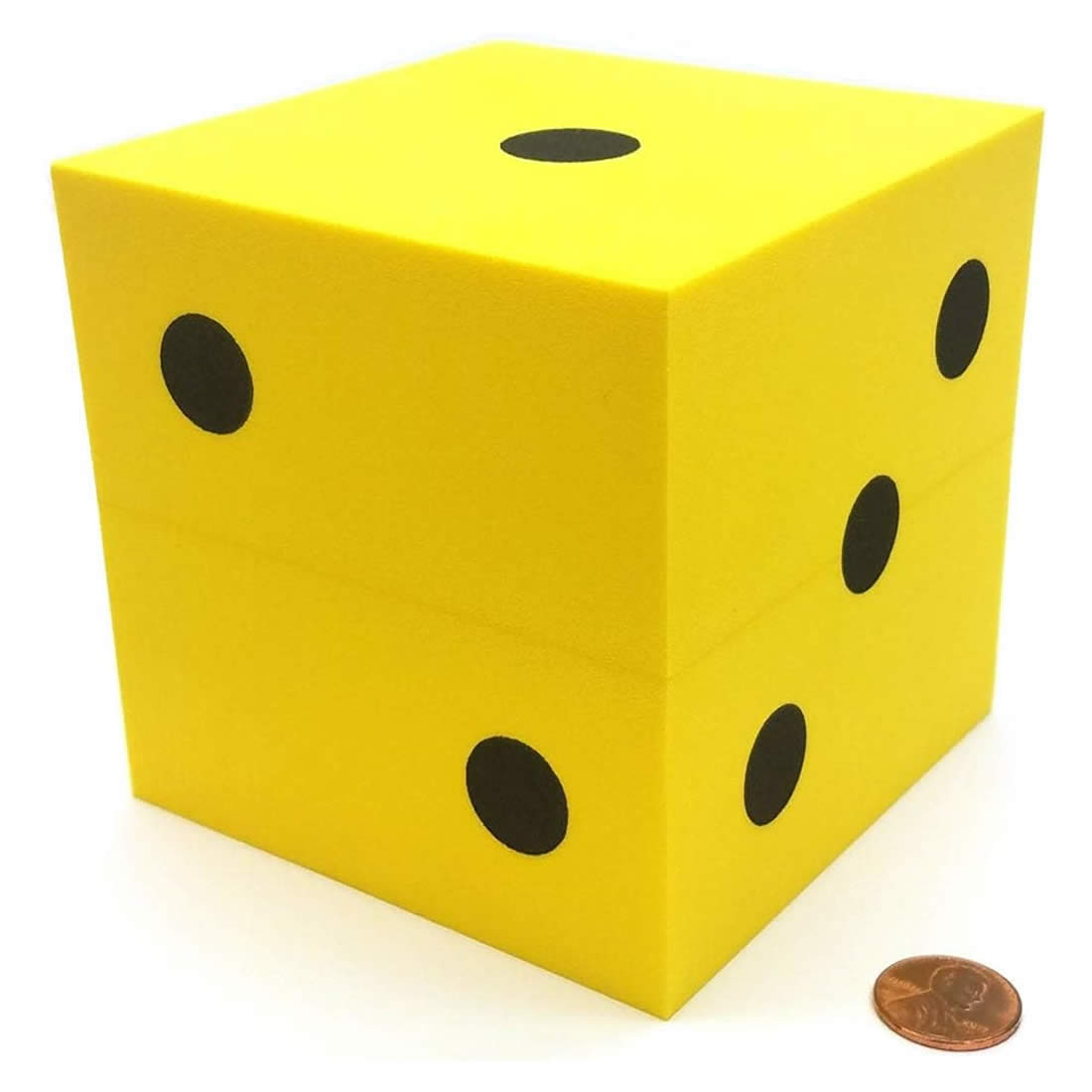 KOP10950 Yellow Opaque Foam Die Black Dots D6 100mm (4in) Pack of 1