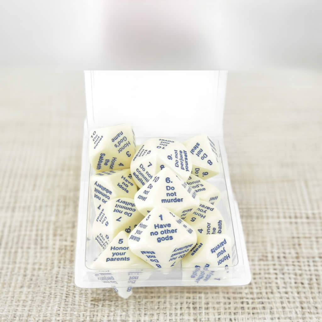 KOP16867 The Ten Commandments Dice D10 29mm (1.14in) Pack of 12 Dice