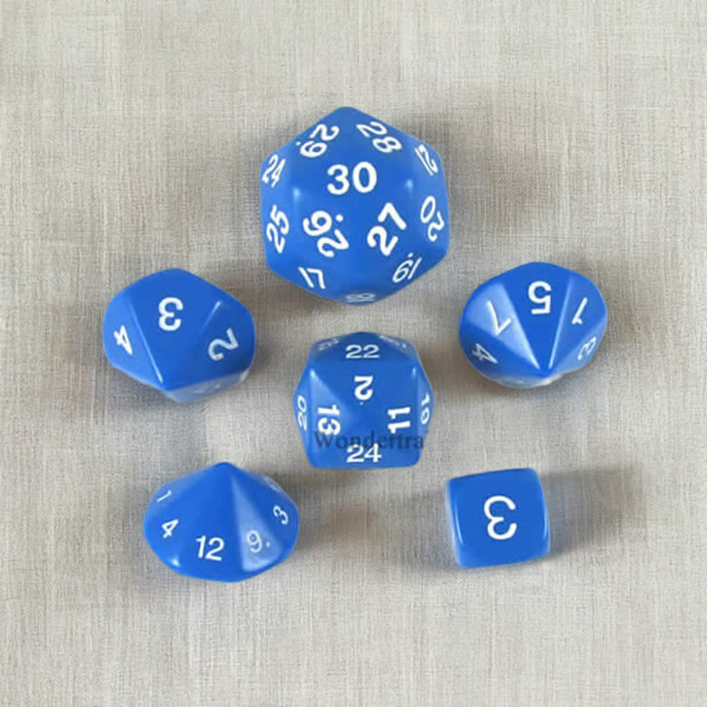 KOP17921 Blue Special Who Knew 6 Dice Set Koplow Games