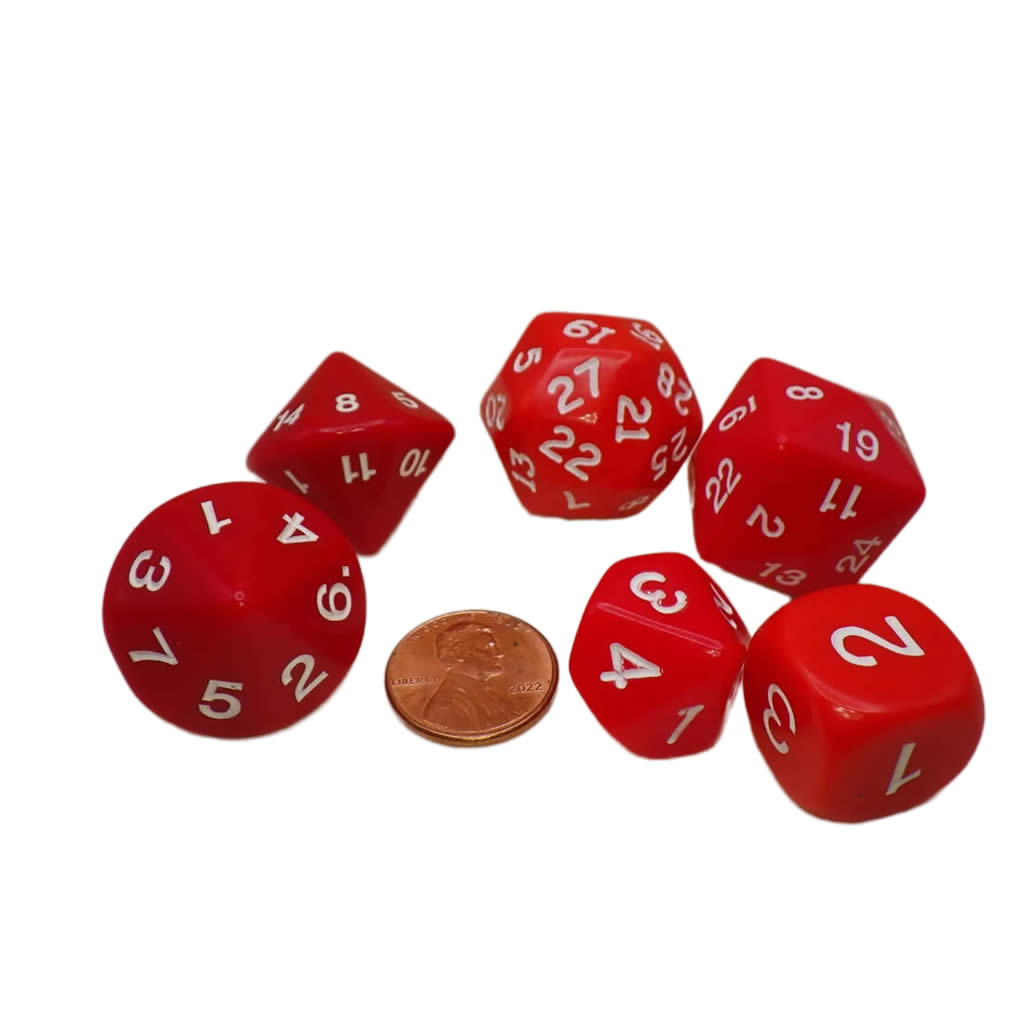KOP17923 Red Special Who Knew 6 Dice Set Koplow Games