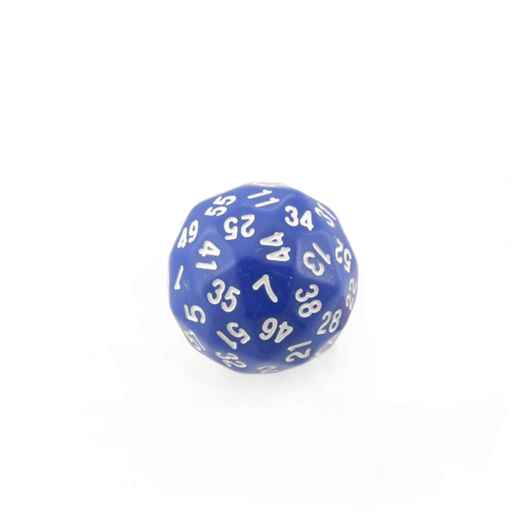 KOP18500 Blue Opaque Die with White Numbers D60 35mm (1.37in) Pack of 1