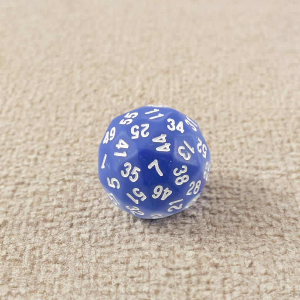 KOP18500 Blue Opaque Die with White Numbers D60 35mm (1.37in) Pack of 1