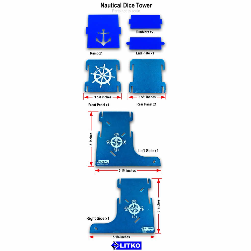 LAOGMG066 Nautical Dice Tower by Litko Games Accessories