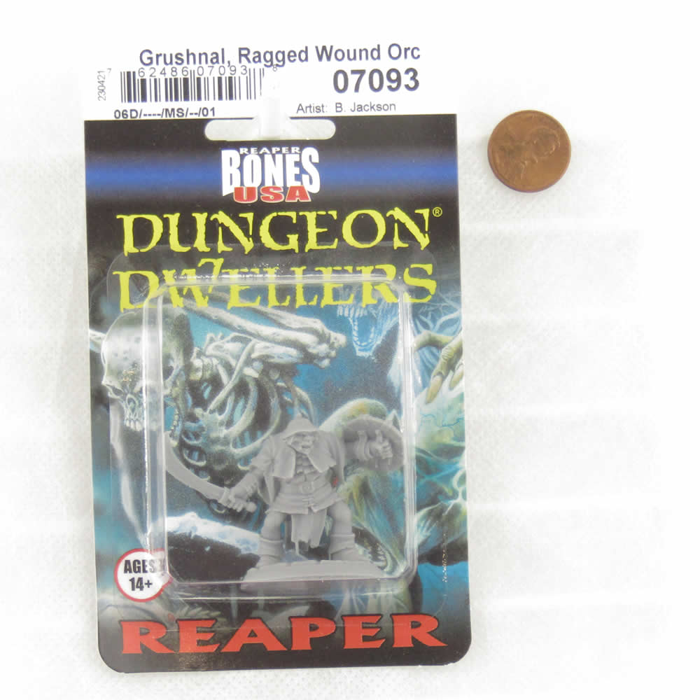 RPR07093 Grushnal Ragged Wound Orc Miniature 25mm Heroic Scale Figure 3D Printed Dungeon Dwellers Reaper Miniatures