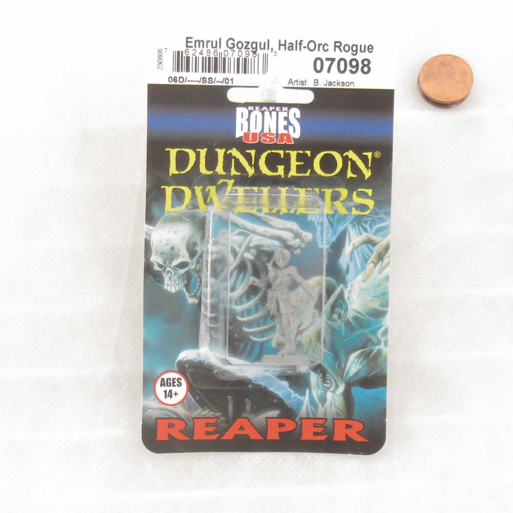 RPR07098A Emrul Gozgul Half-Orc Rogue Miniature 25mm Heroic Scale Figure 3D Printed Dungeon Dwellers