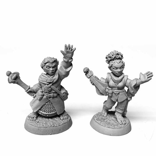 RPR07103 Halfling Cleric and Bard Miniature 25mm Heroic Scale Figure Dungeon Dwellers