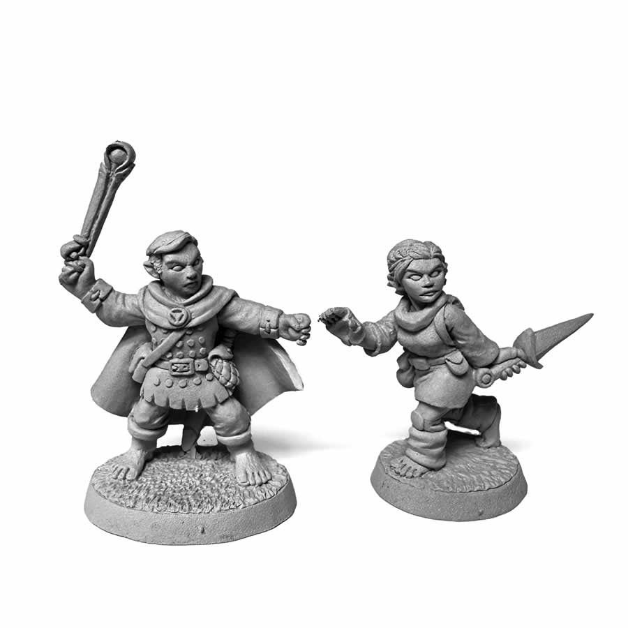 RPR07104 Halfling Ranger and Rogue Miniature 25mm Heroic Scale Figure Dungeon Dwellers