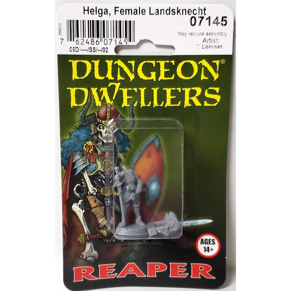 RPR07145 Helga Female Landsknecht Miniature 25mm Heroic Scale Figure Dungeon Dwellers