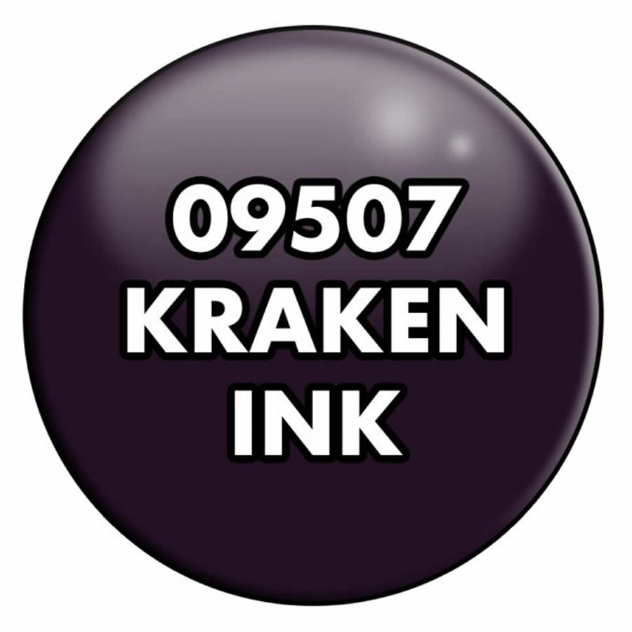 RPR09507 Kraken Ink Acrylic Reaper Master Series Hobby Paint .5oz Dropper Bottle Reaper Miniatures