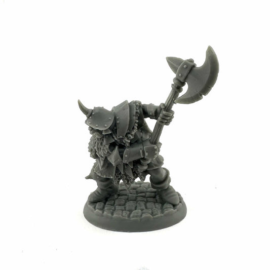 RPR20318 Orc Champion with Axe Miniature 25mm Heroic Scale Figure Bones Black