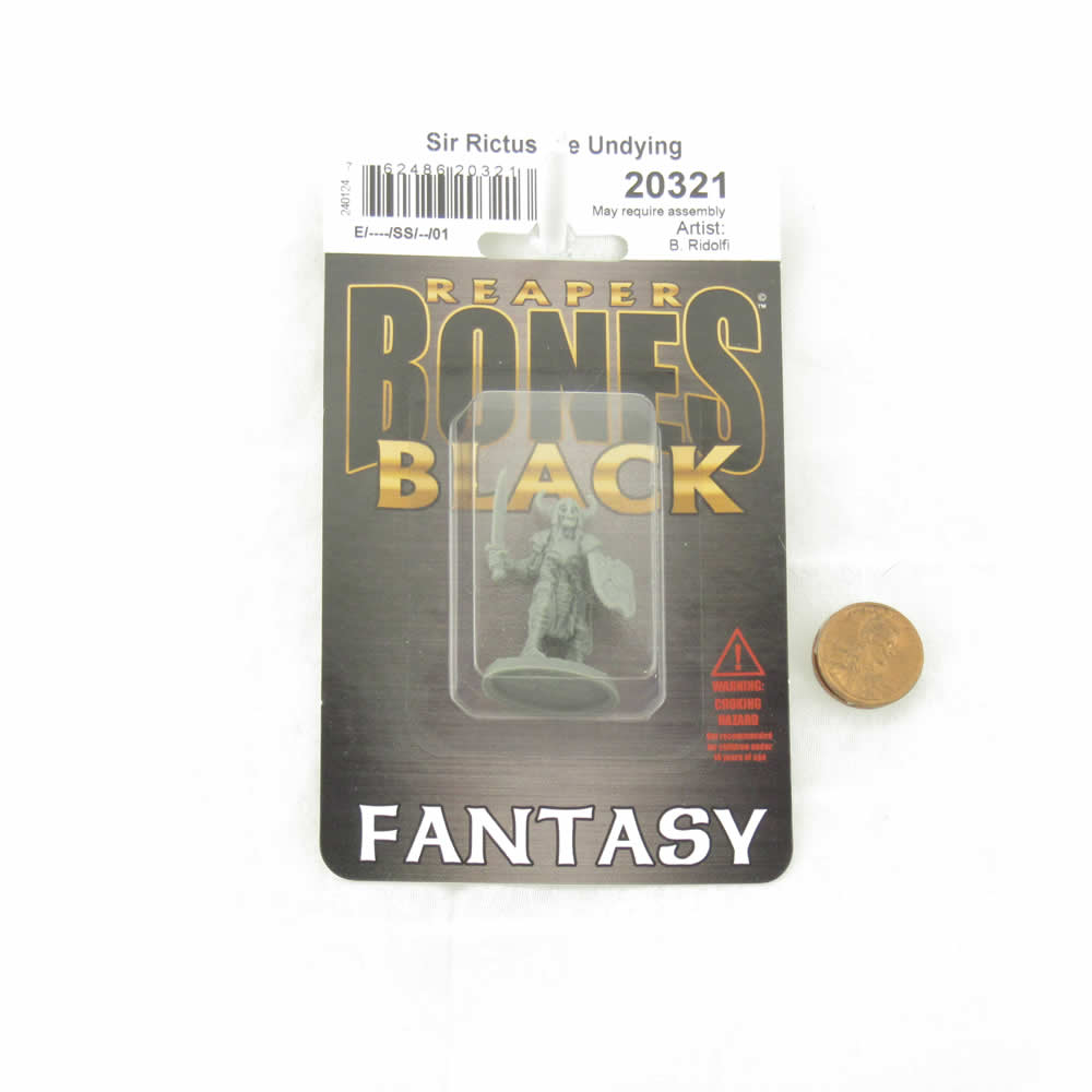 RPR20321 Sir Rictus the Undying Miniature 25mm Heroic Scale Figure Bones Black