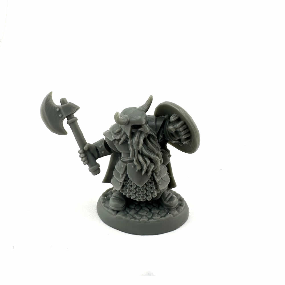 RPR20329 Borin Ironbrow Dwarf Fighter Miniature 25mm Heroic Scale Figure Bones Black