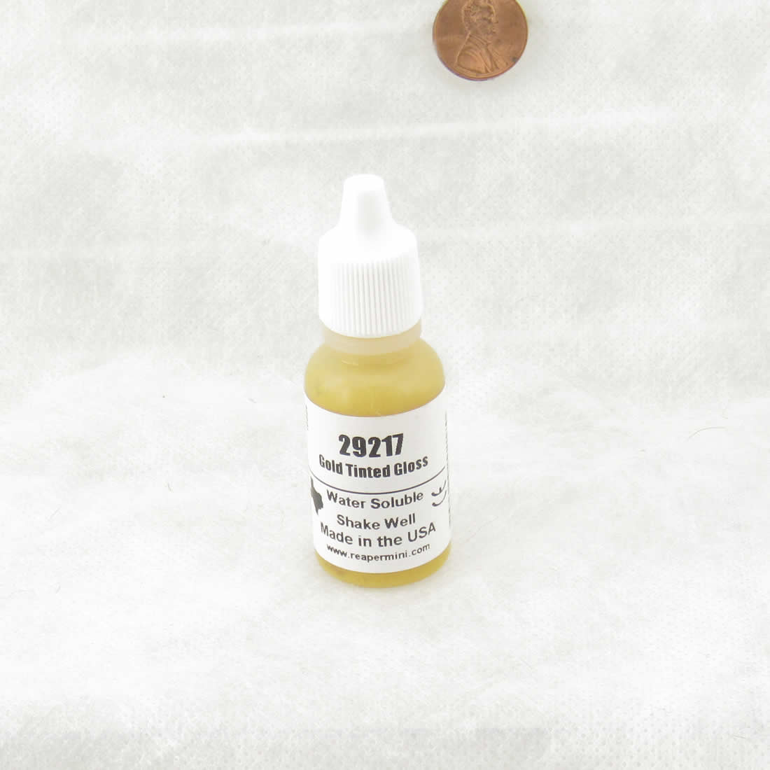 RPR29217 Tinted Golden Gloss Acrylic Paint Reaper Master Series Hobby Paint .5oz Dropper Bottle