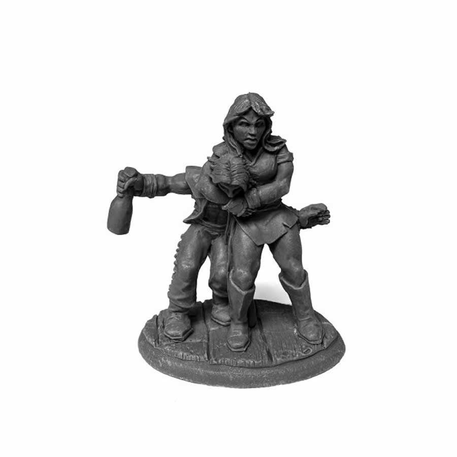 RPR30141 Townsfolk Bouncer and Rowdy Patron Miniature Figure 25mm Heroic Scale Reaper Bones USA