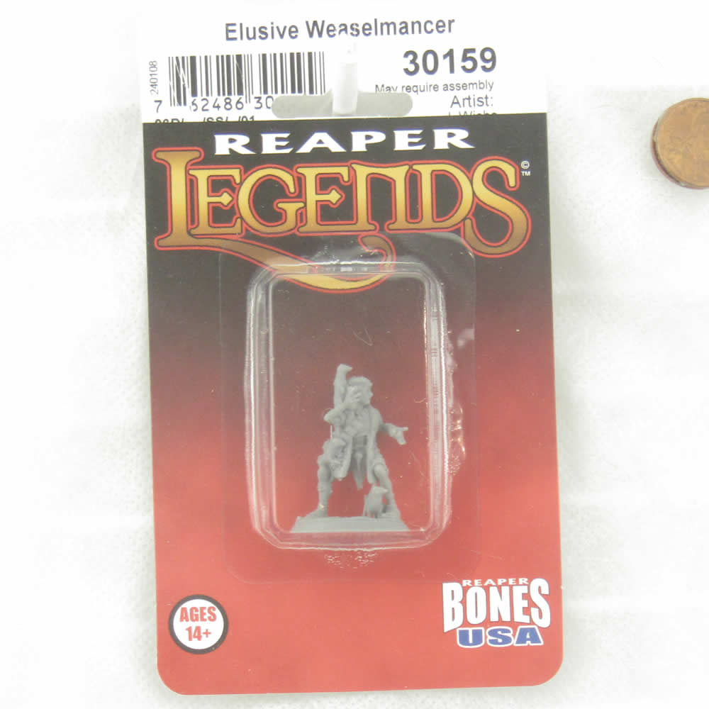 RPR30159 Elusive Weaselmancer Miniature Figure 25mm Heroic Scale Reaper Bones USA Reaper Miniatures