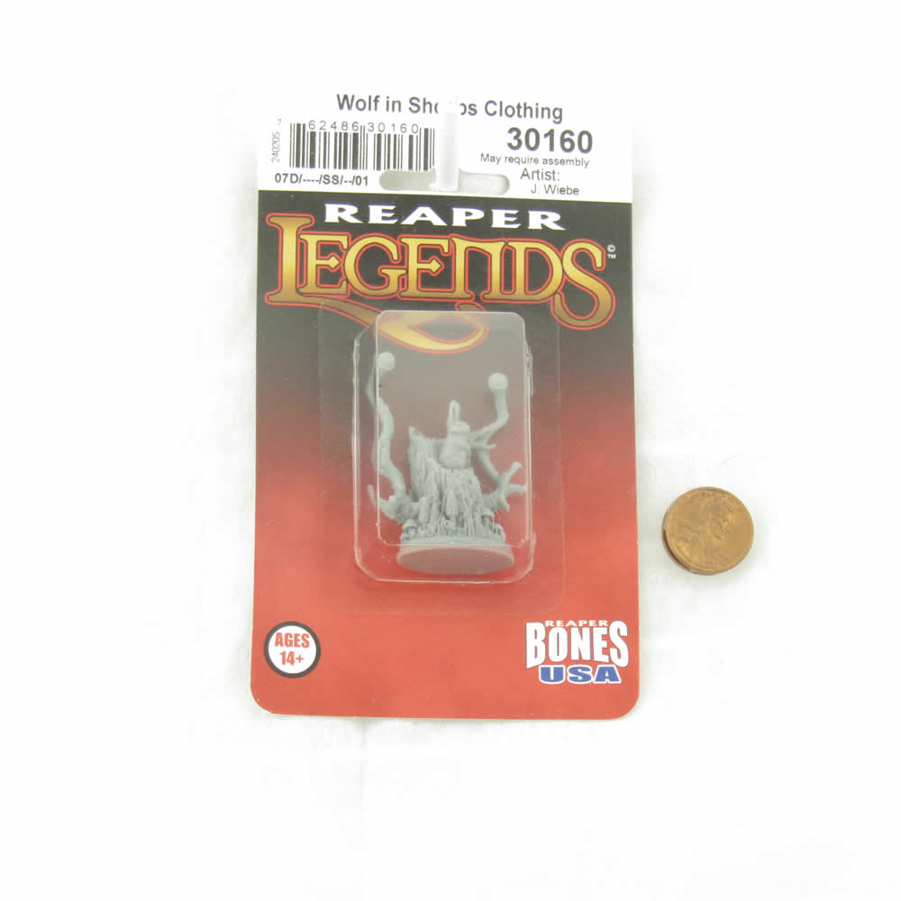RPR30160 Wolf in Sheeps Clothing Miniature Figure 25mm Heroic Scale Reaper Bones USA