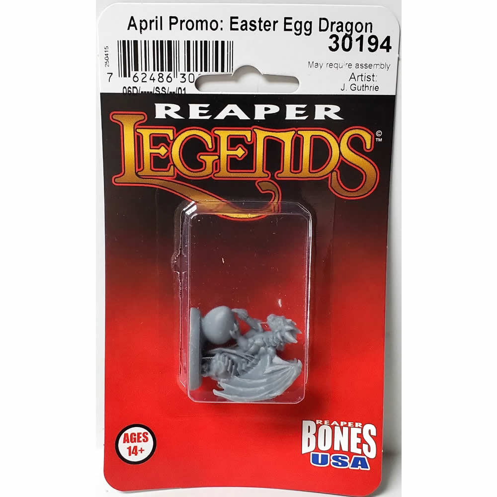 RPR30194 Easter Egg Dragon Miniature Figure 25mm Heroic Scale Reaper Bones USA
