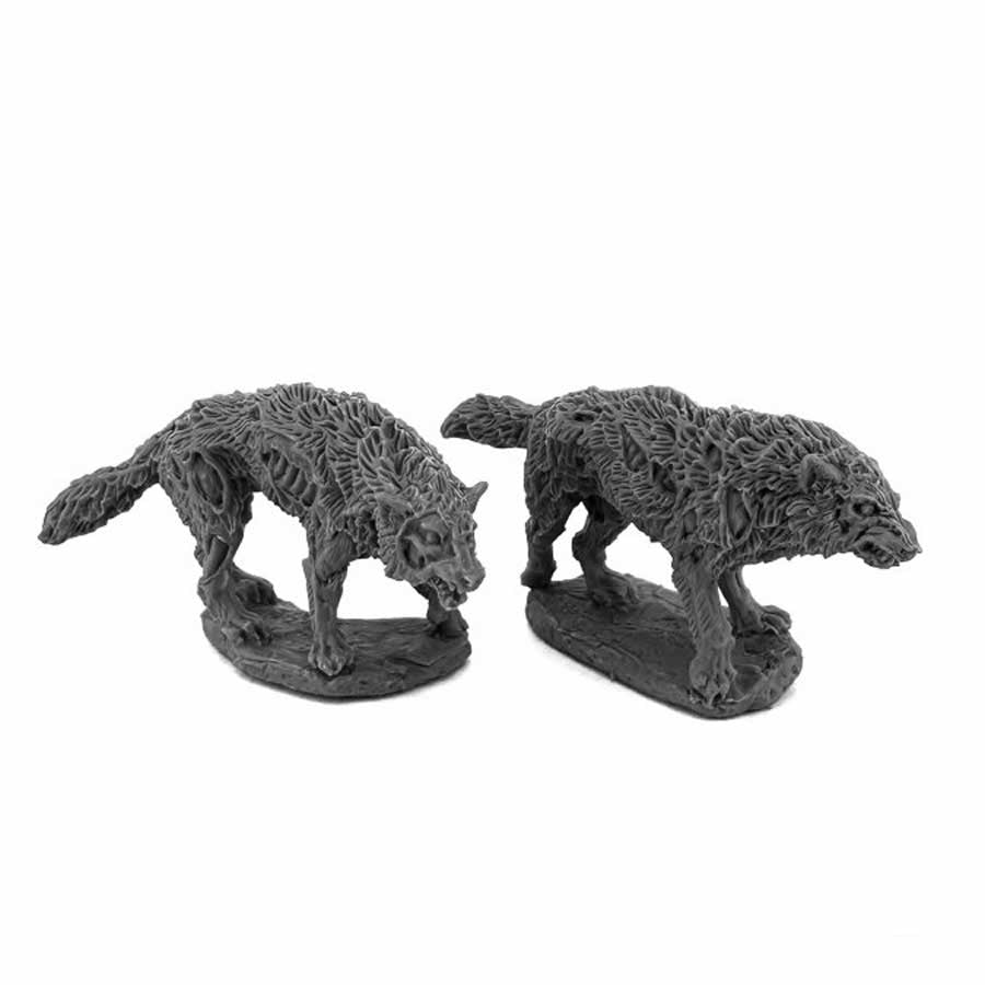 RPR30204 Dread Wolves Miniature Figure 25mm Heroic Scale Reaper Bones USA