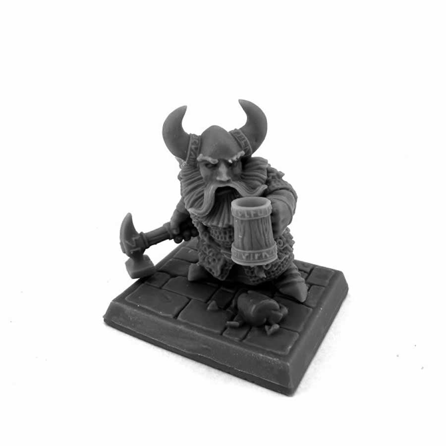 RPR30216 Dwarven Hero Miniature Figure 25mm Heroic Scale Reaper Bones USA
