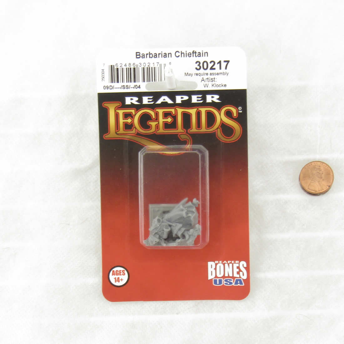 RPR30217 Barbarian Chieftain Miniature Figure 25mm Heroic Scale Reaper Bones USA