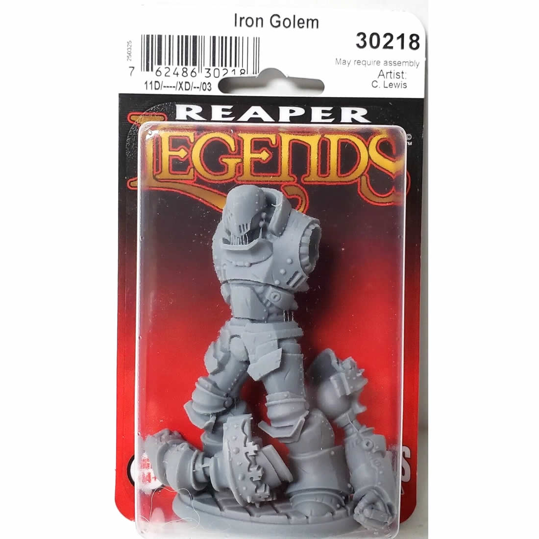 RPR30218 Iron Golem Miniature Figure 25mm Heroic Scale Reaper Bones USA