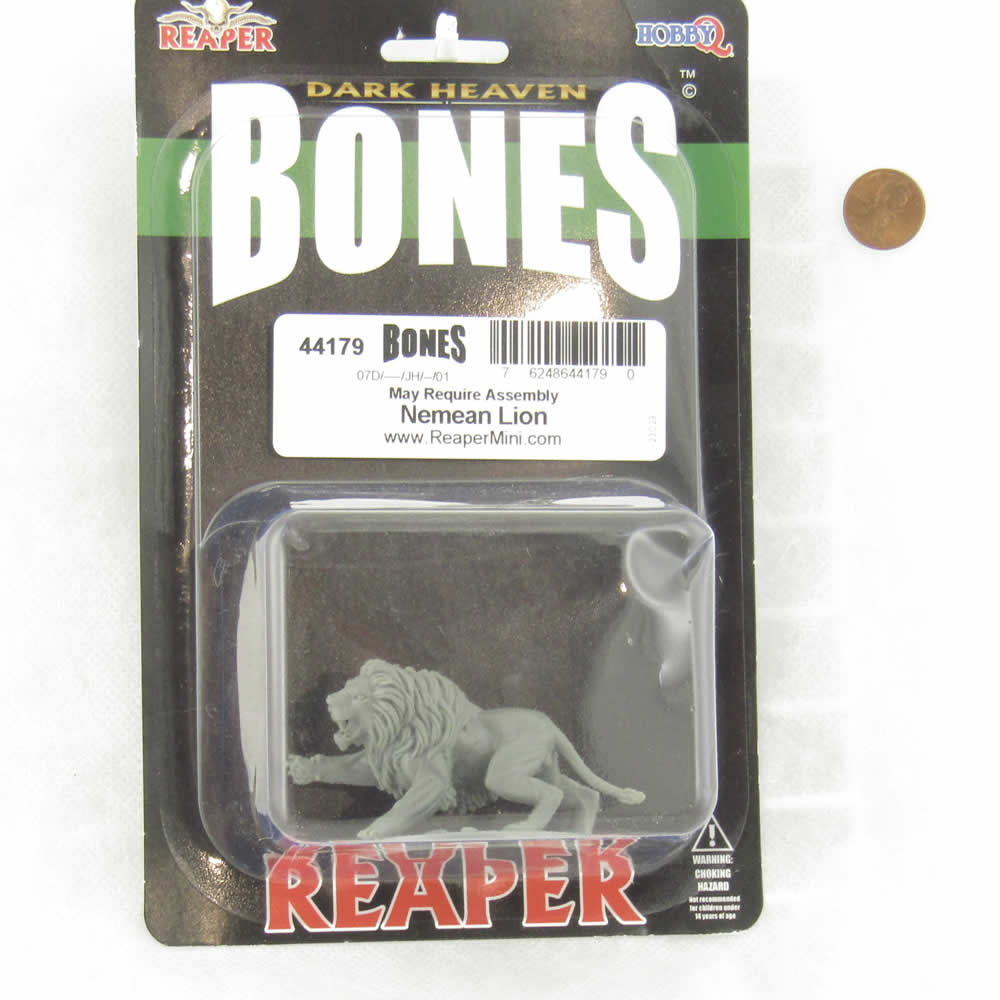 RPR44179 Nemean Lion Miniature 25mm Heroic Scale Figure Bones Black