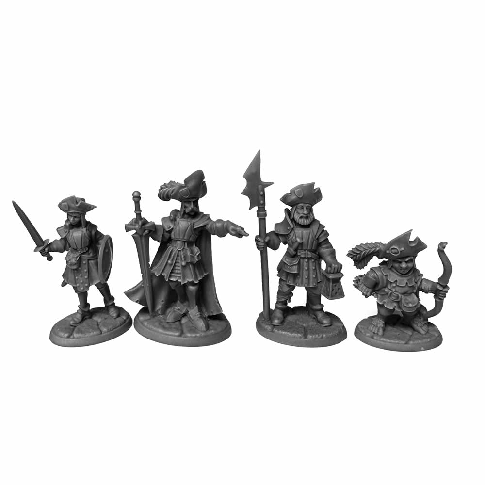 RPR44200 Barrowgate Town Watch Miniature 25mm Heroic Scale Figure Bones Black