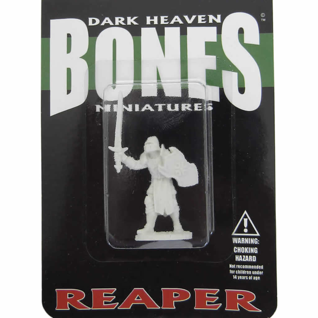 RPR77008 Garrick the Bold Human Fighter Miniature 25mm Heroic Scale Figure Dark Heaven Bones