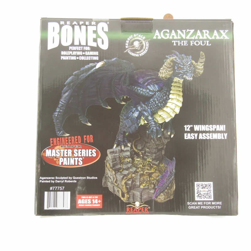 RPR77757 Aganzarax the Foul Dragon Miniature 25mm Heroic Scale Figure Dark Heaven Bones