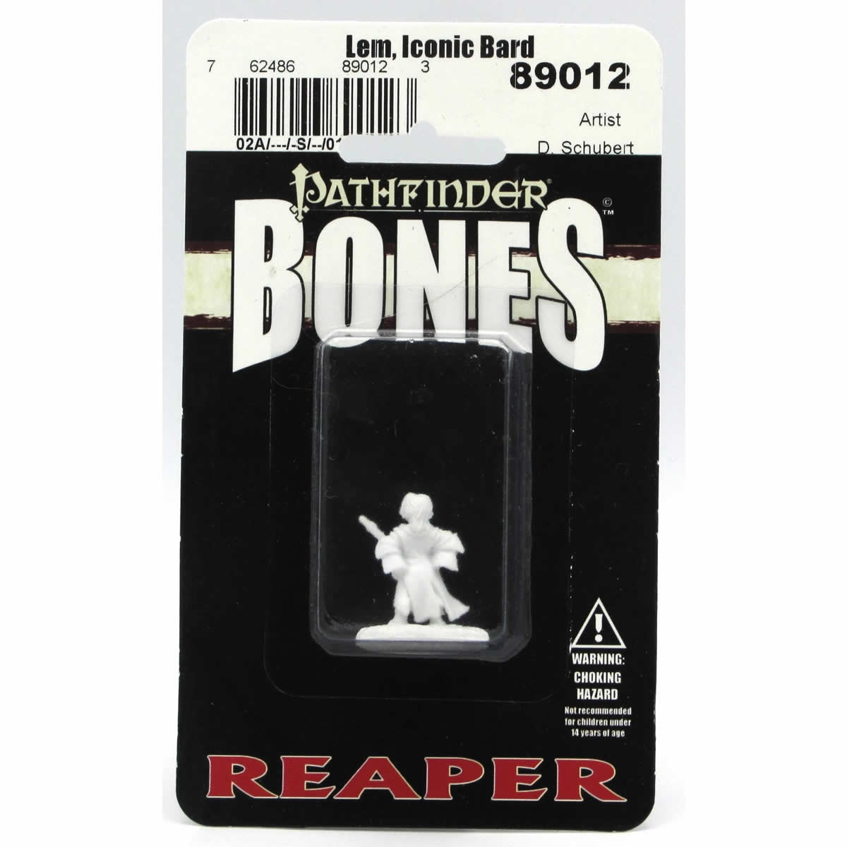 RPR89012 Lem Iconic Bard Miniature 25mm Heroic Scale Figure Pathfinder Bones