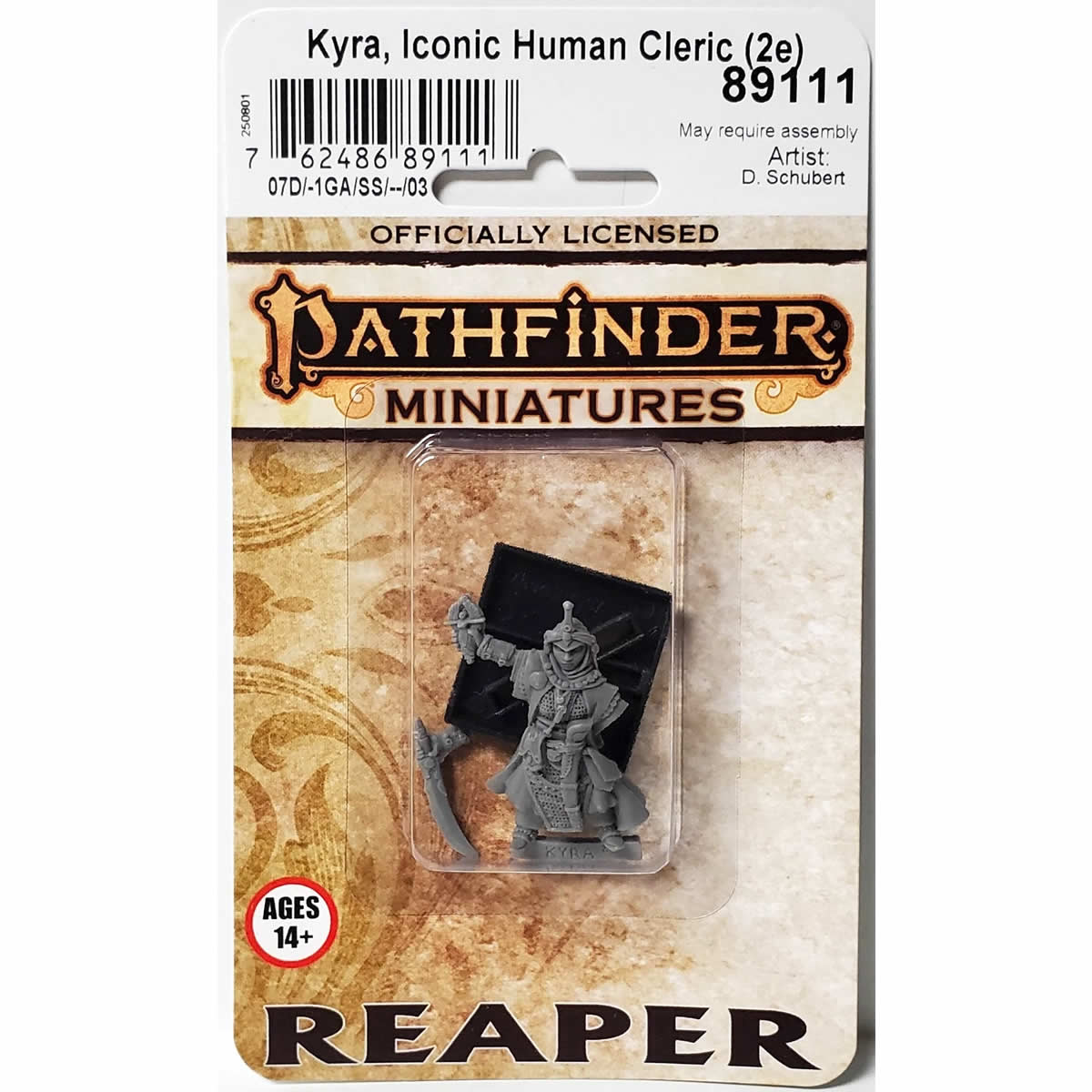 RPR89111 Kyra Iconic Human Cleric Miniature 25mm Heroic Scale Figure Pathfinder Bones
