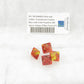WCXPG0868E4 Red and Yellow Translucent Gemini Dice Gold Numbers D8 Aprox 16mm (5/8in) Pack of 4