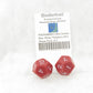 WKP04805E2 Red Jumbo Dice White Numbers D12 30mm Pack of 2