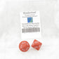 WKP04813E2 Red Jumbo Dice with White Numbers DT10 25mm Pack of 2