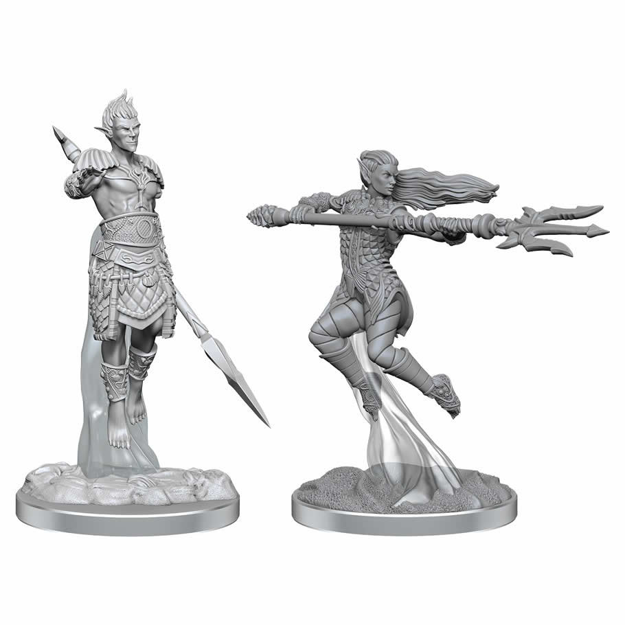 WZK90613 Sea Elf Fighters Nozurs Marvelous Miniatures D&D Unpainted Miniatures WizKids