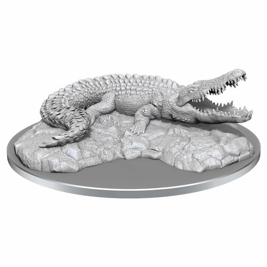 WZK90654 Giant Crocodile Miniature Figure WizKids Deep Cuts Unpainted Miniatures WizKids