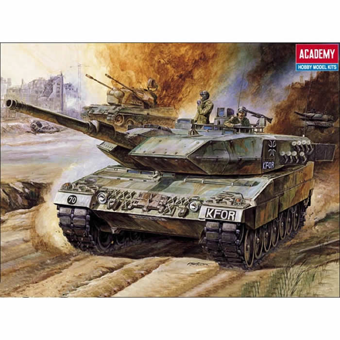 ACA1304 Leopard II Tank Plastic Kit Motorized 1/48 Scale Academy Main Image