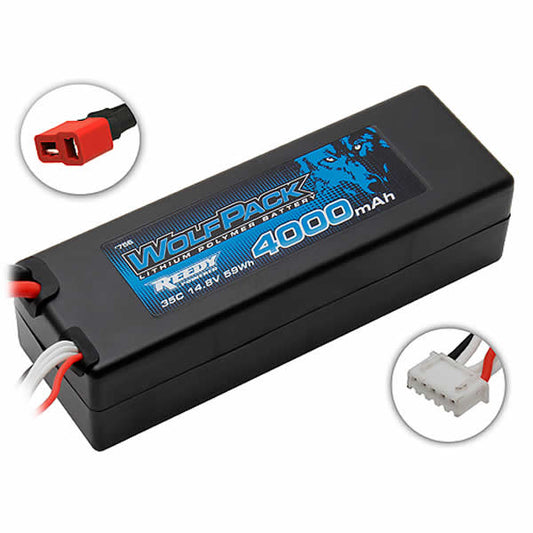 ASCL756BAT WolfPack LiPo 4000mAh 35C 14.8V Battery With Deans Connector Team Associated Main Image