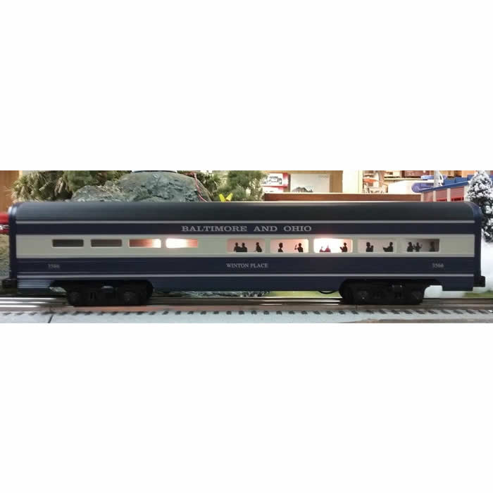 BAC43030 Baltimore Ohio 60 Ft Aluminum Streamliners O Scale Combine And Diner Set 4th Image