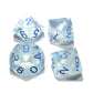 CHX27381 Icicle Borealis Dice Luminary Light Blue Numbers D10 16mm (5/8in) Pack of 10 Chessex 2nd Image