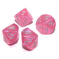 CHX27384 Pink Borealis Dice Luminary Silver Numbers D10 16mm (5/8in) Pack of 10 2nd Image