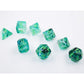 CHX30054 Borealis Kelp Luminary Dice with Lt Green Numbers 7+1 Dice Set 16mm (5/8in) 2nd Image