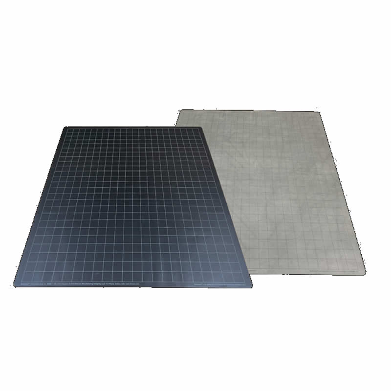 CHX96480 Reversible Battlemat Black and Grey with 1in Squares (23 1/2 x 26 inches) Chessex