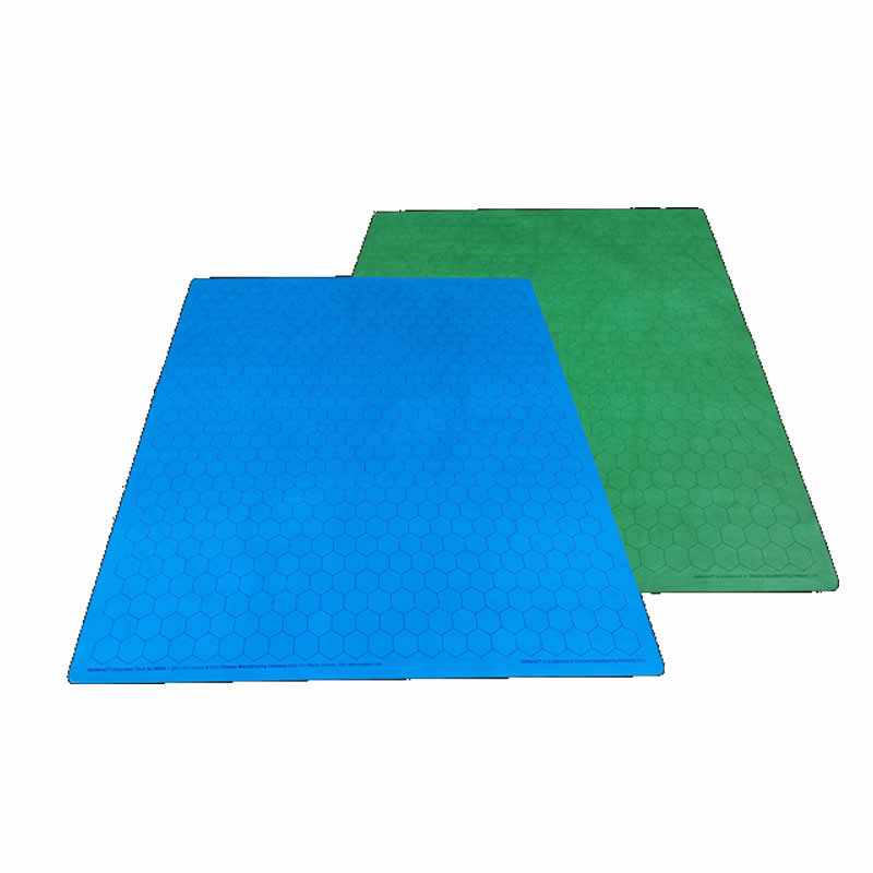 CHX96665 Reversible Battlemat Blue and Green with 1in Hexes (23 1/2 x 26 inches) Chessex