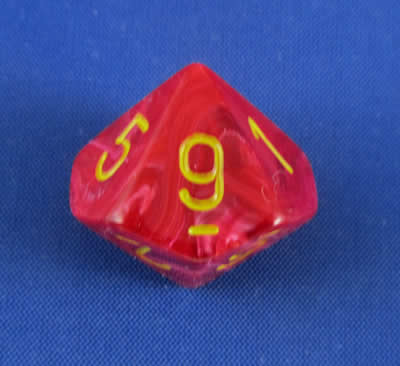 CHXLE870RYE1 Vortex Red d10 Die Main Image